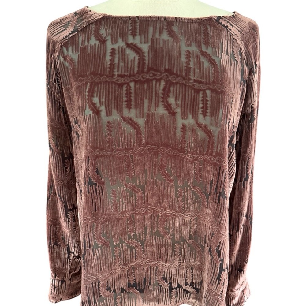 Diega Designer Cut Velvet Pullover Top